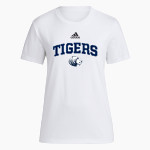 Bay Ridge Prep Tigers adidas Women's Short-Sleeve Pre-Game Badge of Sport Tee Front Thumbnail