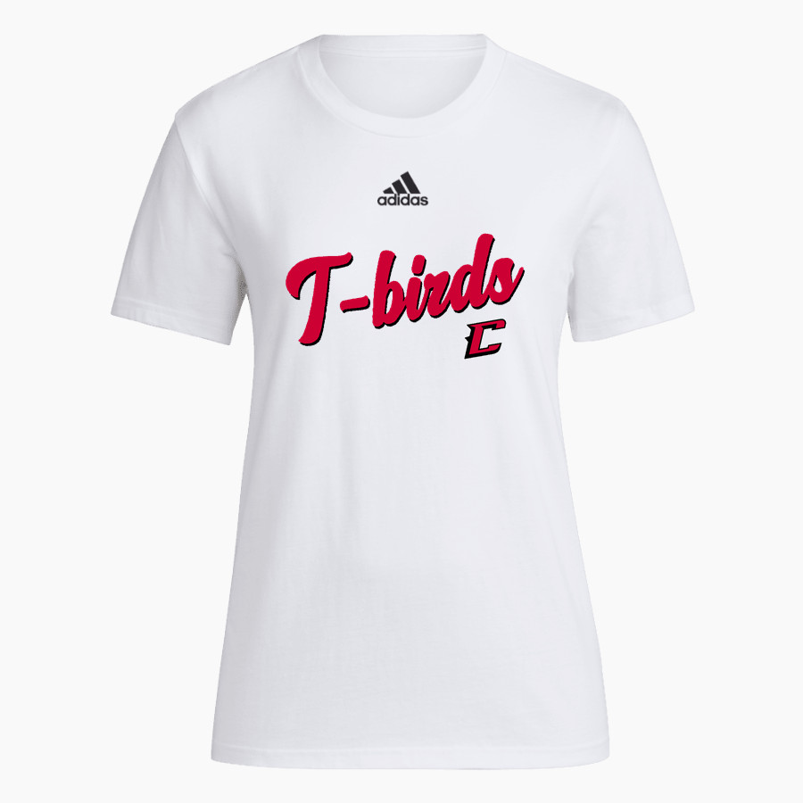 CONNETQUOT HIGH SCHOOL T-BIRDS adidas Women's Short-Sleeve Pre-Game Badge of Sport Tee