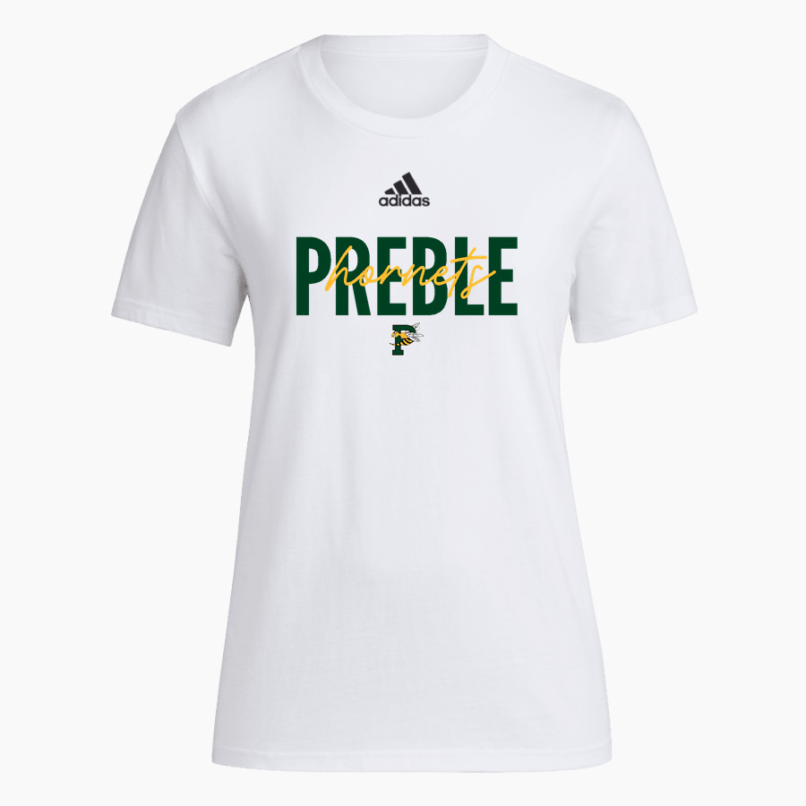 PREBLE HIGH SCHOOL HORNETS adidas Women's Short-Sleeve Pre-Game Badge of Sport Tee