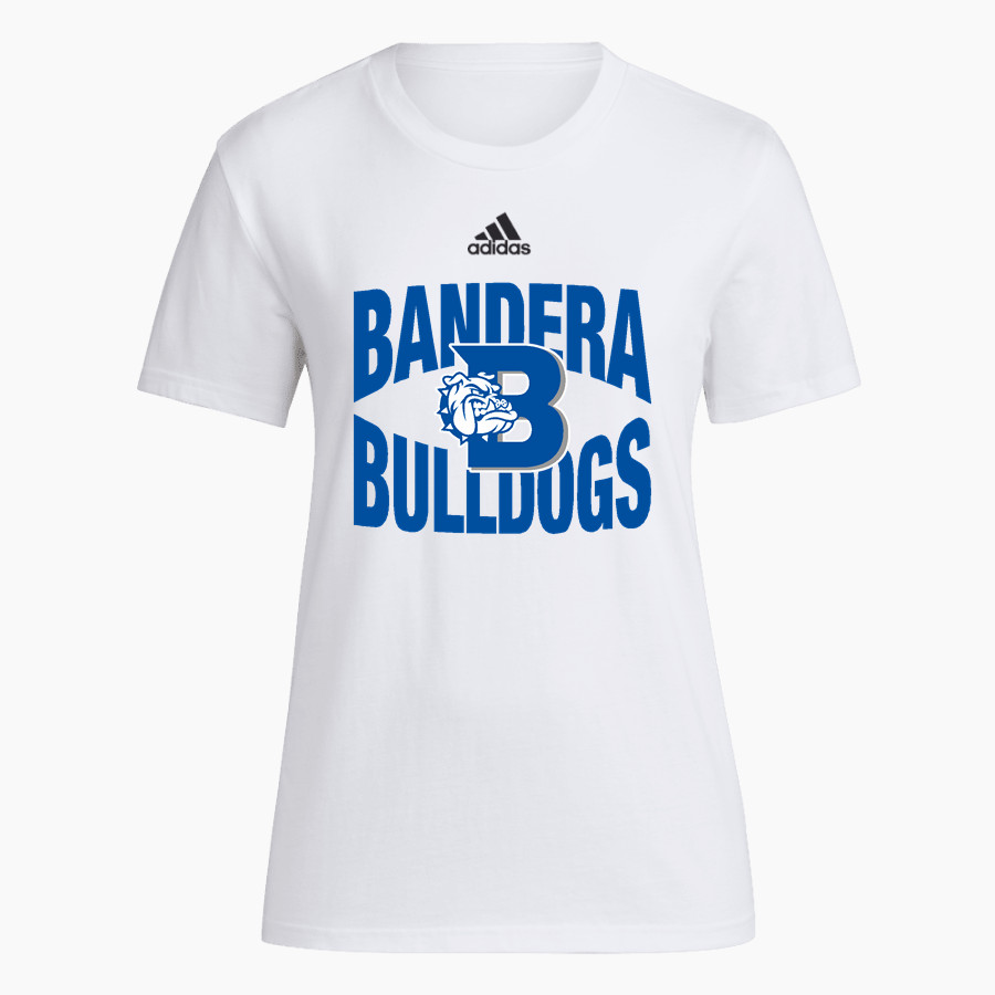 BANDERA HIGH SCHOOL BULLDOGS adidas Women's Short-Sleeve Pre-Game Badge of Sport Tee