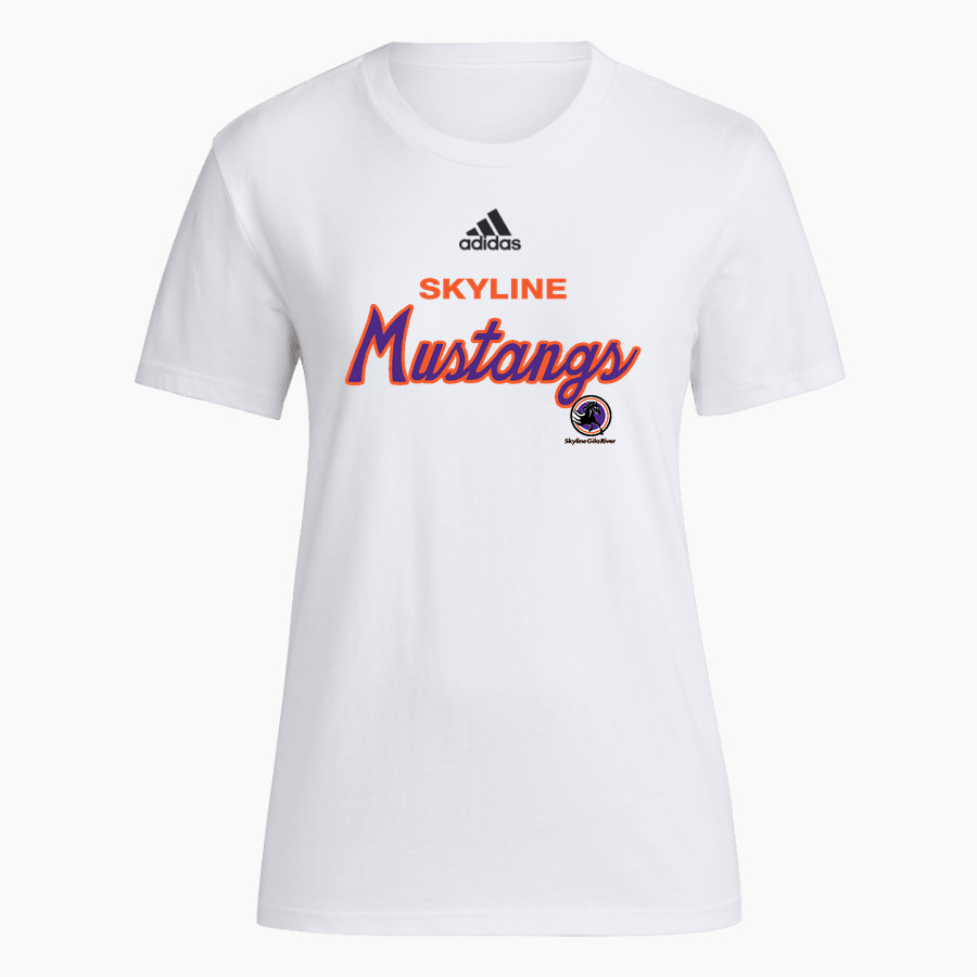 Skyline Gila River Mustangs <span class="pdp-name-mascot">Skyline Mustangs</span> adidas Women's Short-Sleeve Pre-Game Badge of Sport Tee