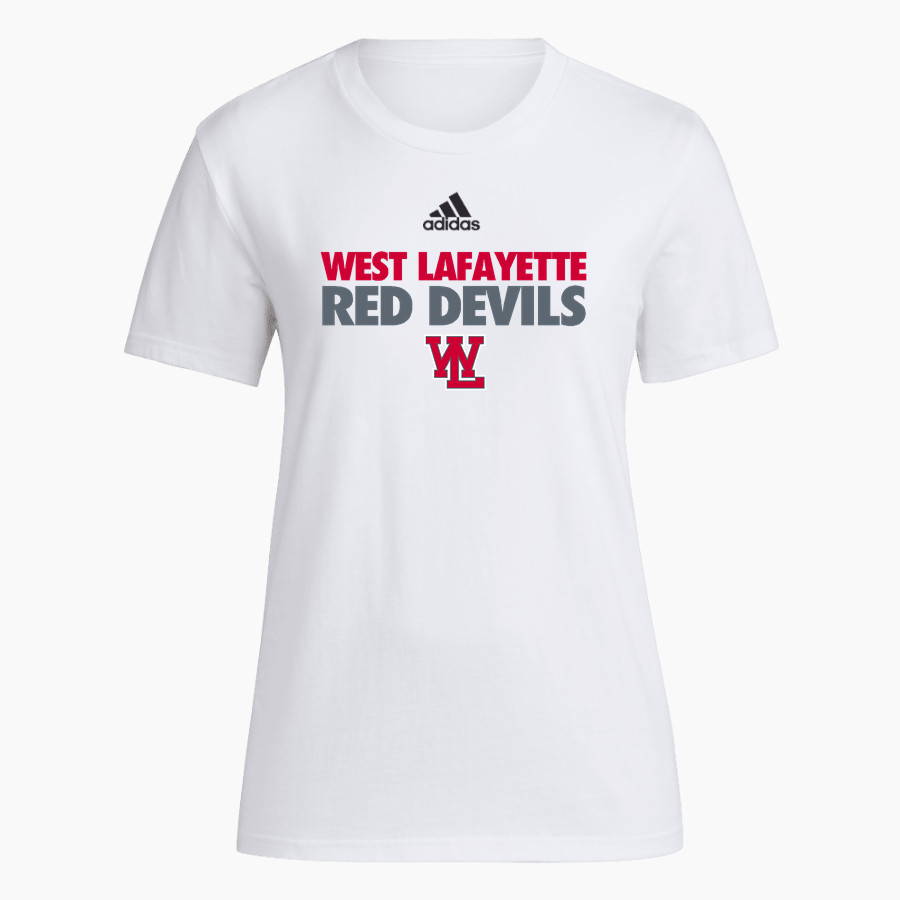 West Lafayette Jr-Sr High School Red Devils Online Store adidas Women's Short-Sleeve Pre-Game Badge of Sport Tee