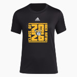 BOCA RATON HIGH SCHOOL BOBCATS adidas Women's Short-Sleeve Pre-Game Badge of Sport Tee Front Thumbnail