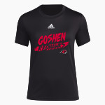 Goshen RedHawks <span class="pdp-name-mascot">Goshen RedHawks</span> adidas Women's Short-Sleeve Pre-Game Badge of Sport Tee Front Thumbnail