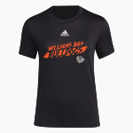 Williams Bay Bulldogs adidas Women's Short-Sleeve Pre-Game Badge of Sport Tee Front Thumbnail