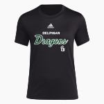 Delphian Dragons adidas Women's Short-Sleeve Pre-Game Badge of Sport Tee Front Thumbnail