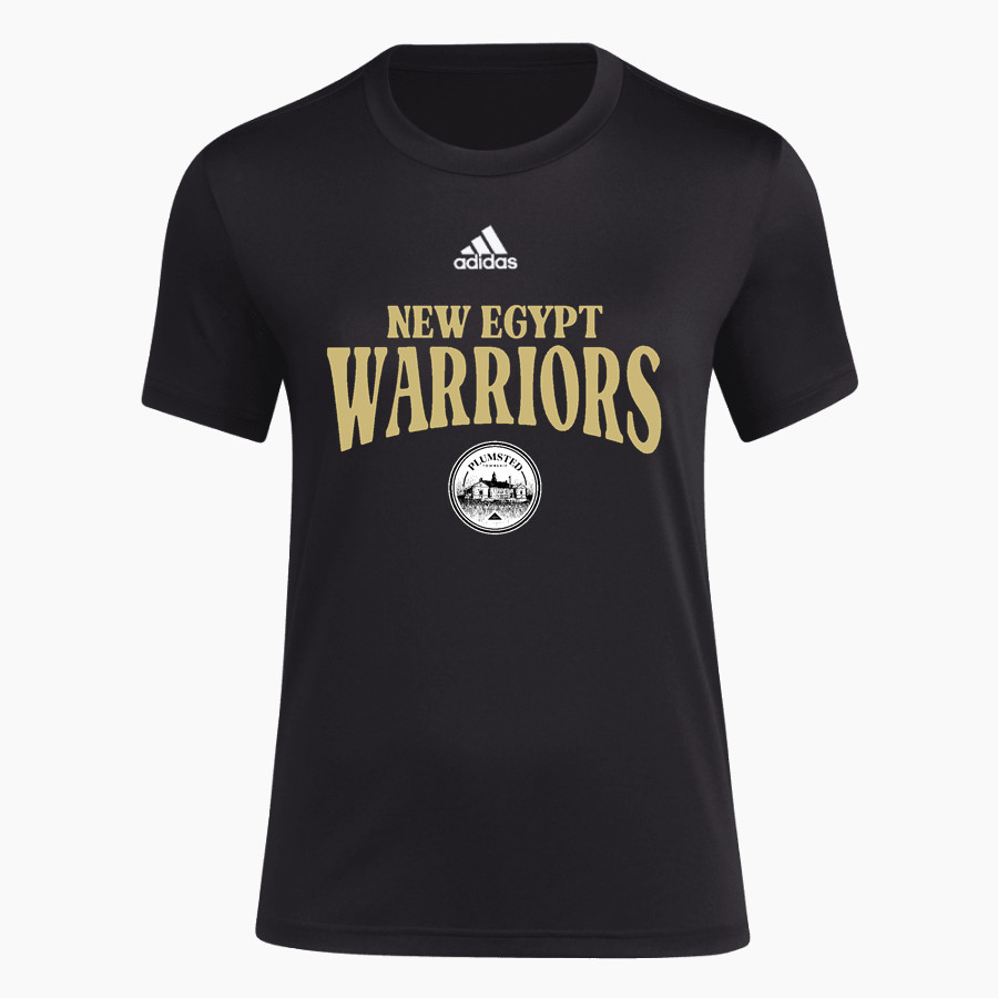 NEW EGYPT HIGH SCHOOL WARRIORS adidas Women's Short-Sleeve Pre-Game Badge of Sport Tee