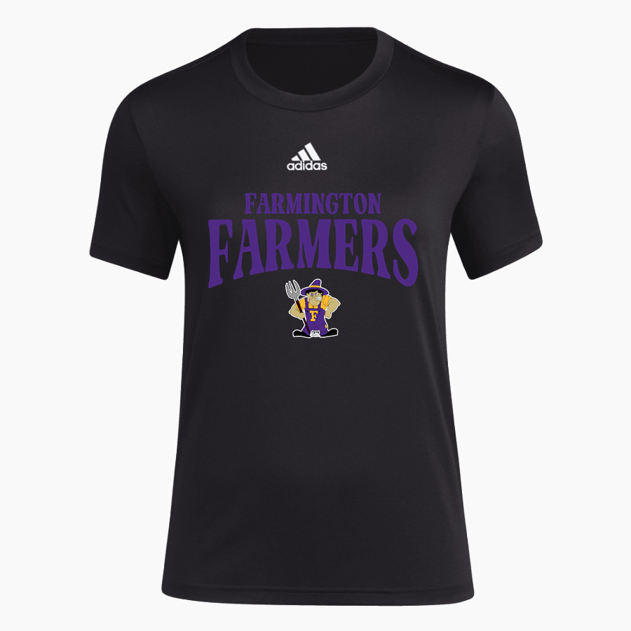 FARMINGTON HIGH SCHOOL FARMERS <span class="pdp-name-mascot">FARMINGTON FARMERS</span> adidas Women's Short-Sleeve Pre-Game Badge of Sport Tee