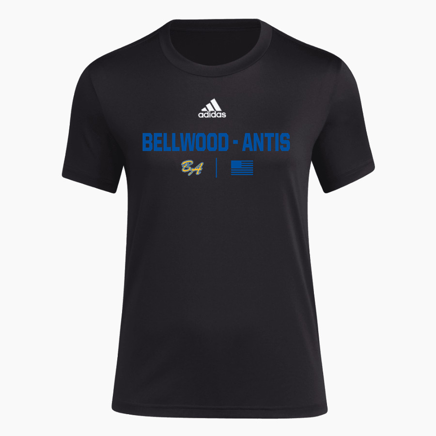 BELLWOOD-ANTIS HIGH SCHOOL BLUE DEVILS <span class="pdp-name-mascot">BELLWOOD - ANTIS BLUE DEVILS</span> adidas Women's Short-Sleeve Pre-Game Badge of Sport Tee