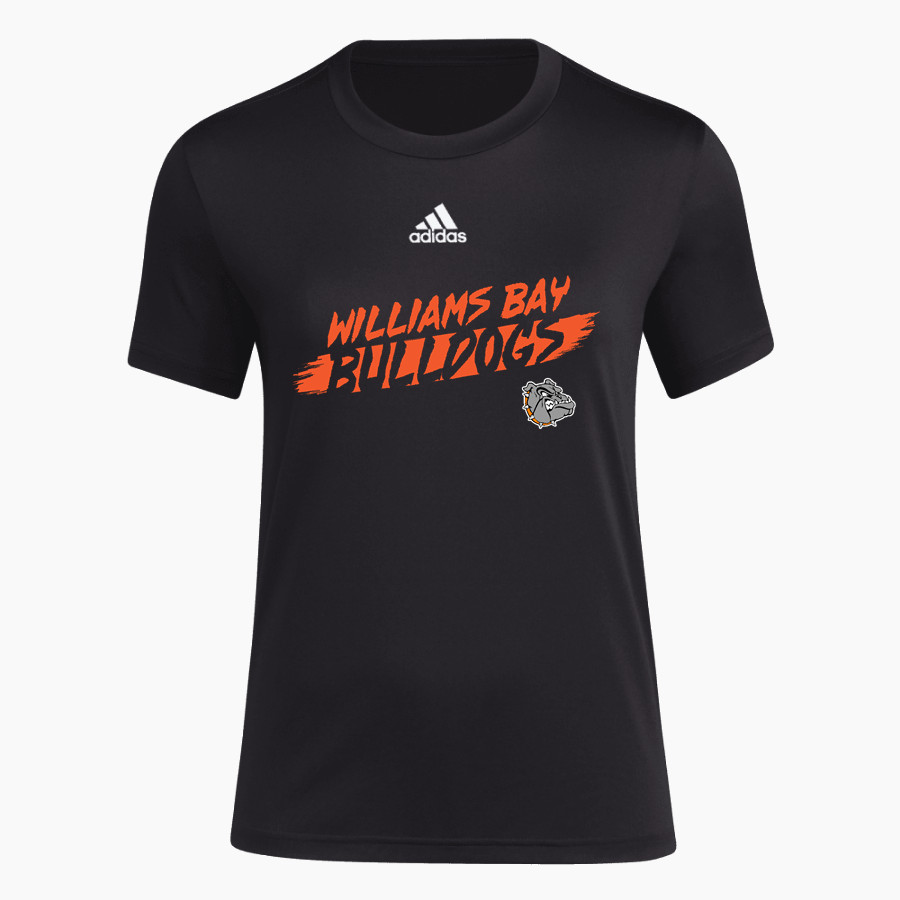Williams Bay Bulldogs adidas Women's Short-Sleeve Pre-Game Badge of Sport Tee