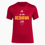 SENECA HIGH SCHOOL REDHAWKS <span class="pdp-name-mascot">SENECA REDHAWKS</span> adidas Women's Short-Sleeve Pre-Game Badge of Sport Tee Front Thumbnail