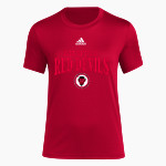Chaffee Red Devils <span class="pdp-name-mascot">Chaffee Schools Red Devils</span> adidas Women's Short-Sleeve Pre-Game Badge of Sport Tee Front Thumbnail