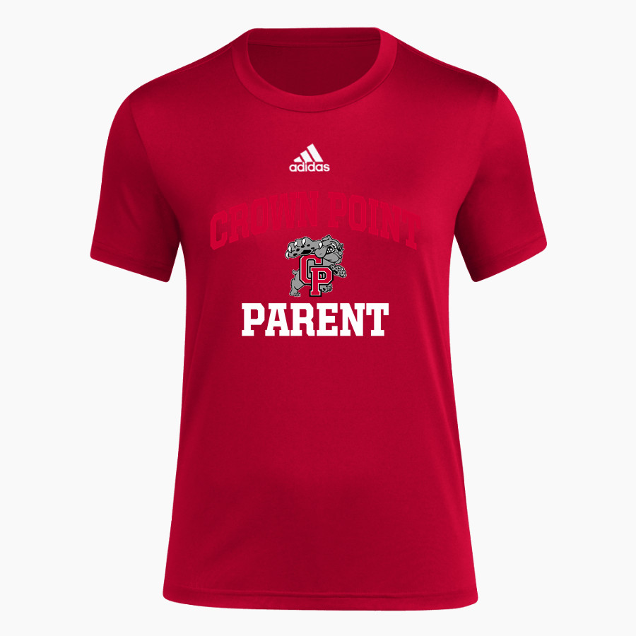 Crown Point Bulldogs <span class="pdp-name-mascot">Crown Point School Corporation Bulldogs</span> adidas Women's Short-Sleeve Pre-Game Badge of Sport Tee