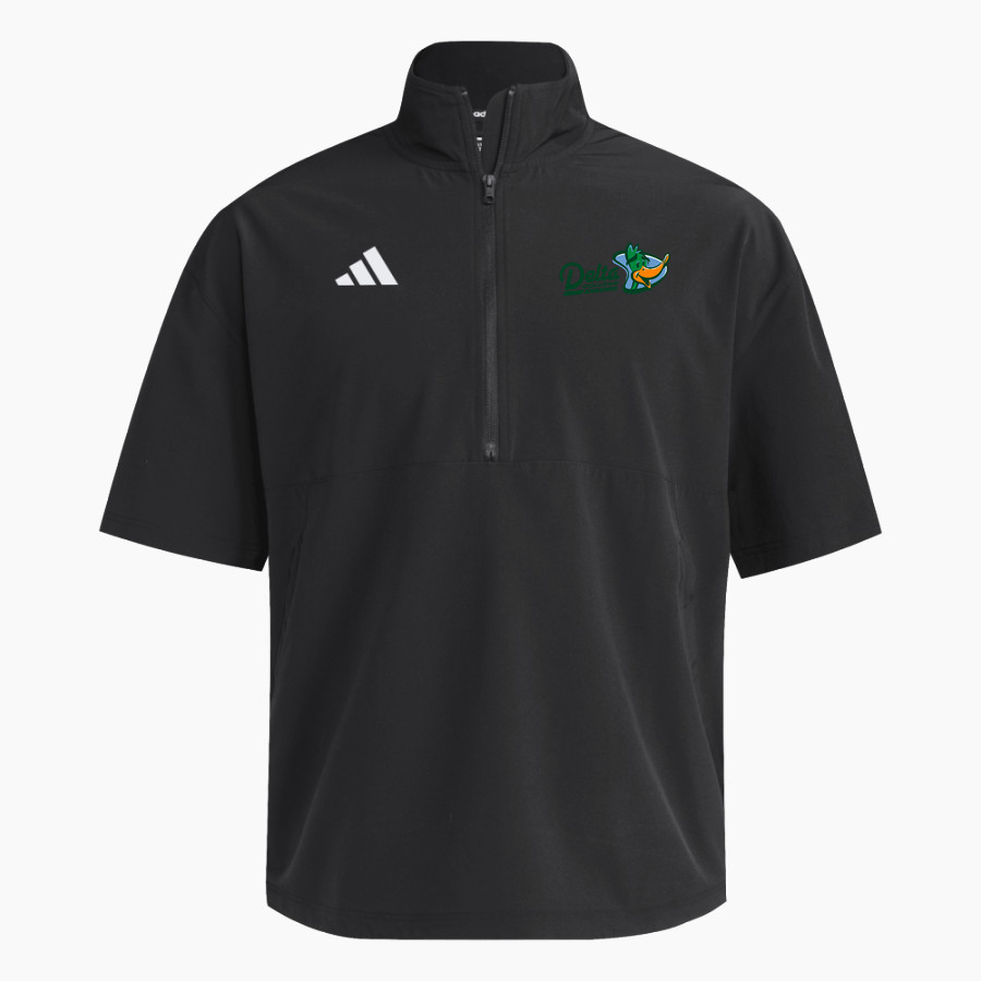 Delta College Pioneers <span class="pdp-name-mascot">Delta College Athletics Pioneers</span> adidas Men's Short Sleeve Quarter Zip Woven Jacket