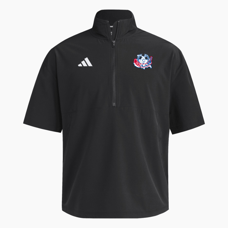 NIAAA - adidas Men's Short Sleeve Quarter Zip Woven Jacket
