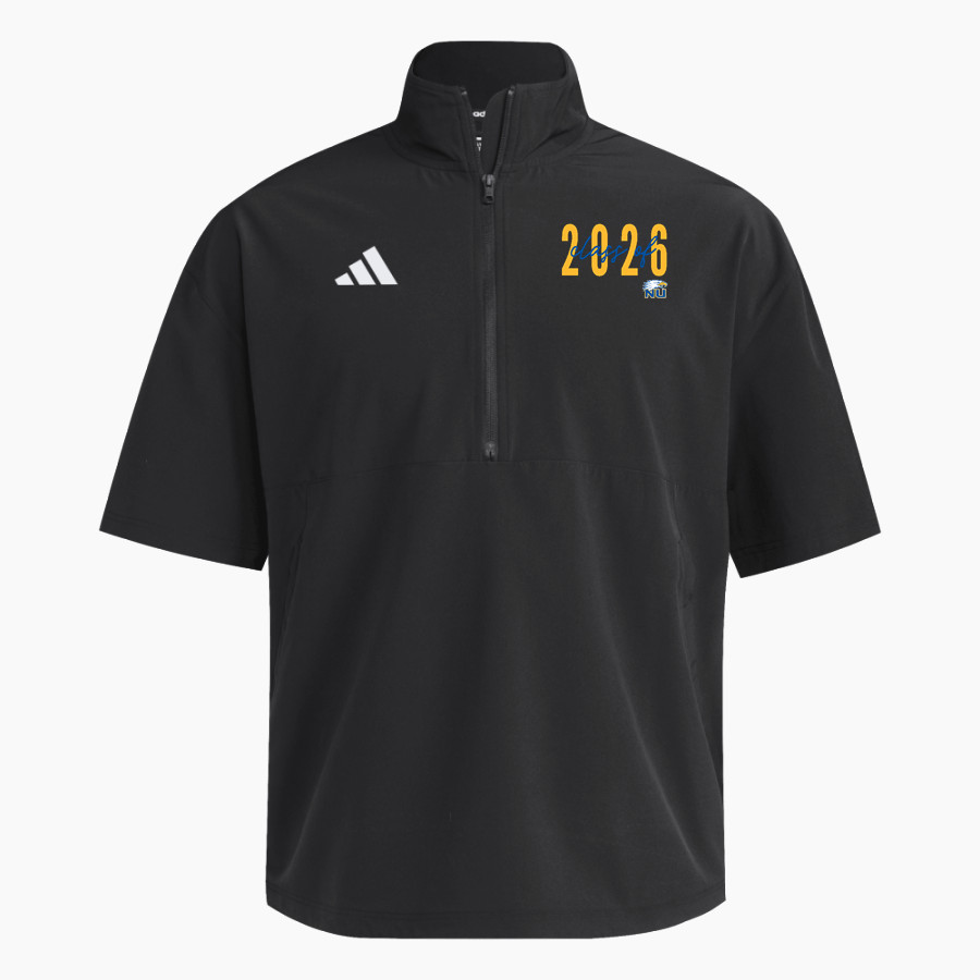 Northwest University Eagles Online Store <span class="pdp-name-mascot">Northwest Eagles</span> adidas Men's Short Sleeve Quarter Zip Woven Jacket