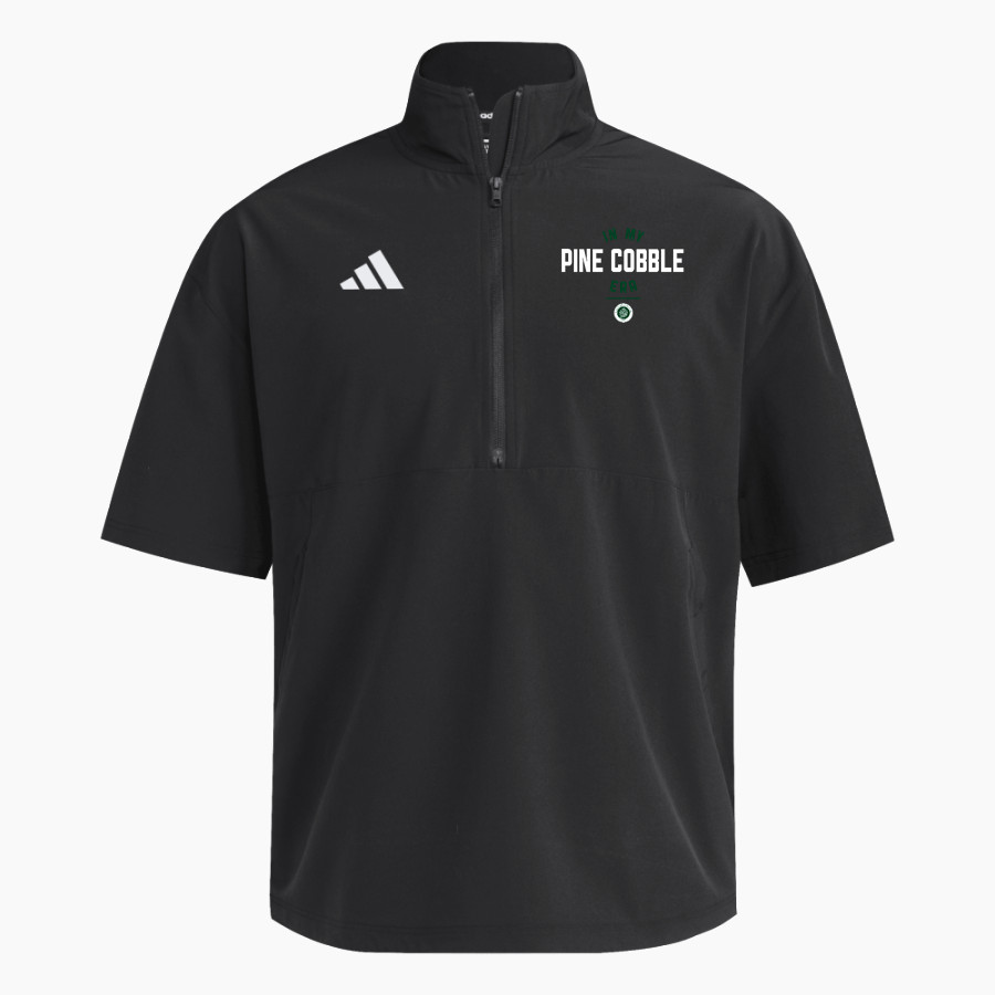 Pine Cobble Pine Cobble adidas Men's Short Sleeve Quarter Zip Woven Jacket