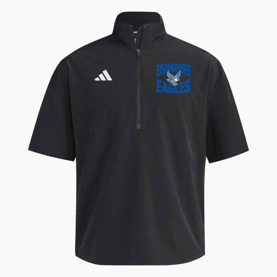 Eisenhower Elementary School Eagles <span class="pdp-name-mascot">Eisenhower Elementary School Eagles</span> adidas Men's Short Sleeve Quarter Zip Woven Jacket