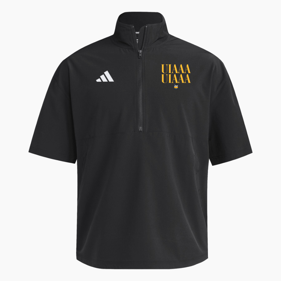 UIAAA Online Store adidas Men's Short Sleeve Quarter Zip Woven Jacket