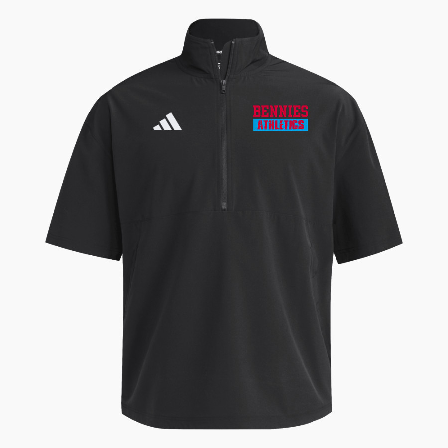 COLLEGE OF ST BENEDICT Bennies <span class="pdp-name-mascot">COLLEGE OF ST BENEDICT</span> adidas Men's Short Sleeve Quarter Zip Woven Jacket