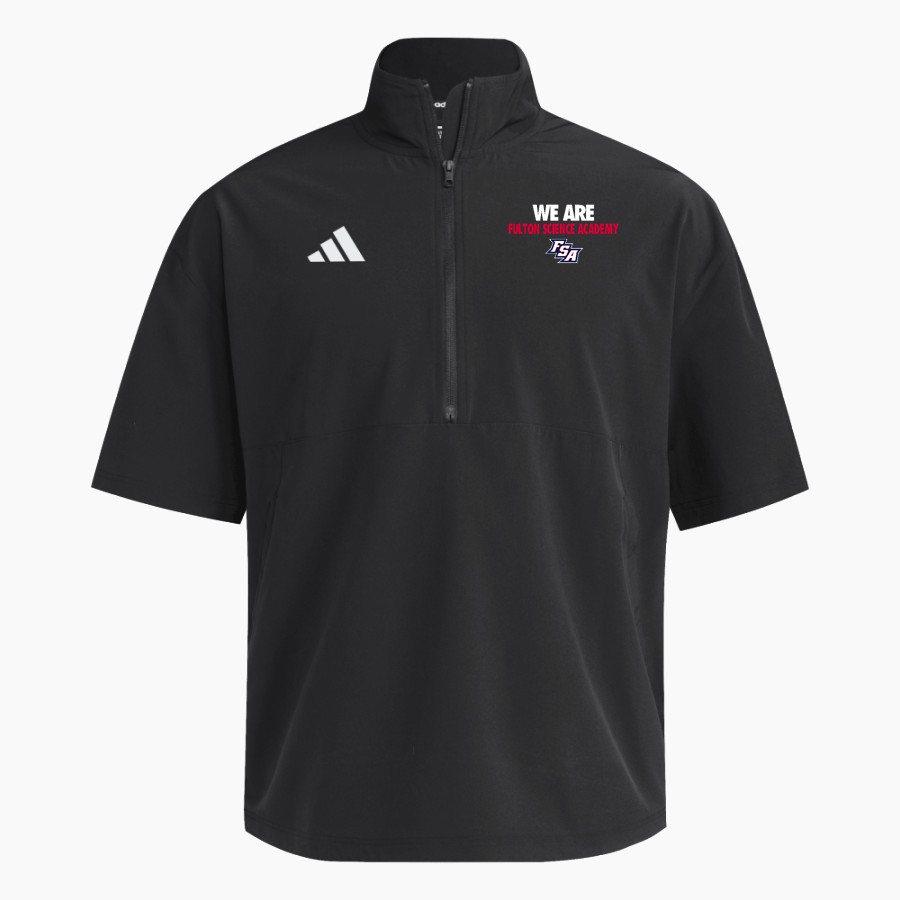 Fulton Science Academy Mustangs <span class="pdp-name-mascot">Fulton Science Academy Mustangs</span> adidas Men's Short Sleeve Quarter Zip Woven Jacket