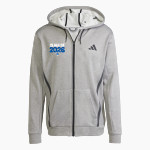 Mackinac Island Lakers <span class="pdp-name-mascot">Mackinac Island Lakers</span> adidas Men's Game & Go Team Issue Full Zip Hoodie Front Thumbnail