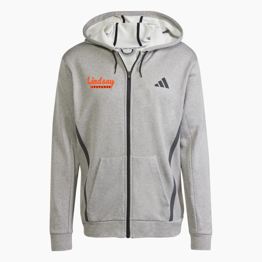 LINDSAY SCHOOL DISTRICT 9 LEOPARDS <span class="pdp-name-mascot">LINDSAY LEOPARDS</span> adidas Men's Game & Go Team Issue Full Zip Hoodie