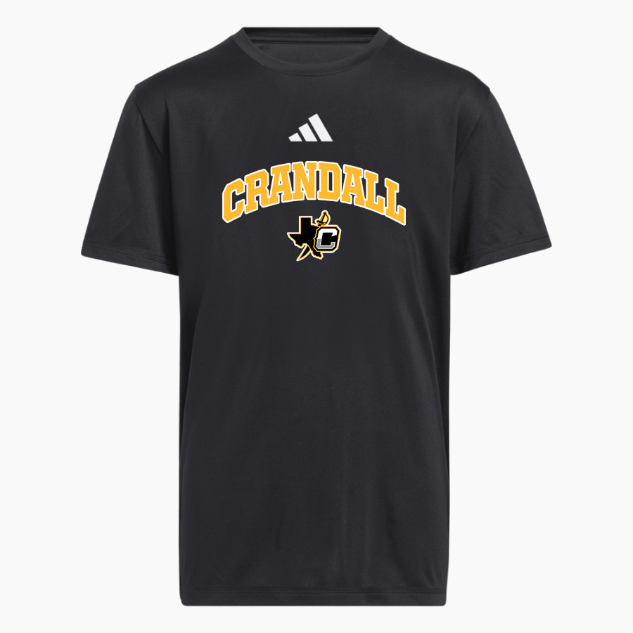 CRANDALL HIGH SCHOOL PIRATES <span class="pdp-name-mascot">CRANDALL PIRATES</span> adidas Youth Pregame Short Sleeve Tee