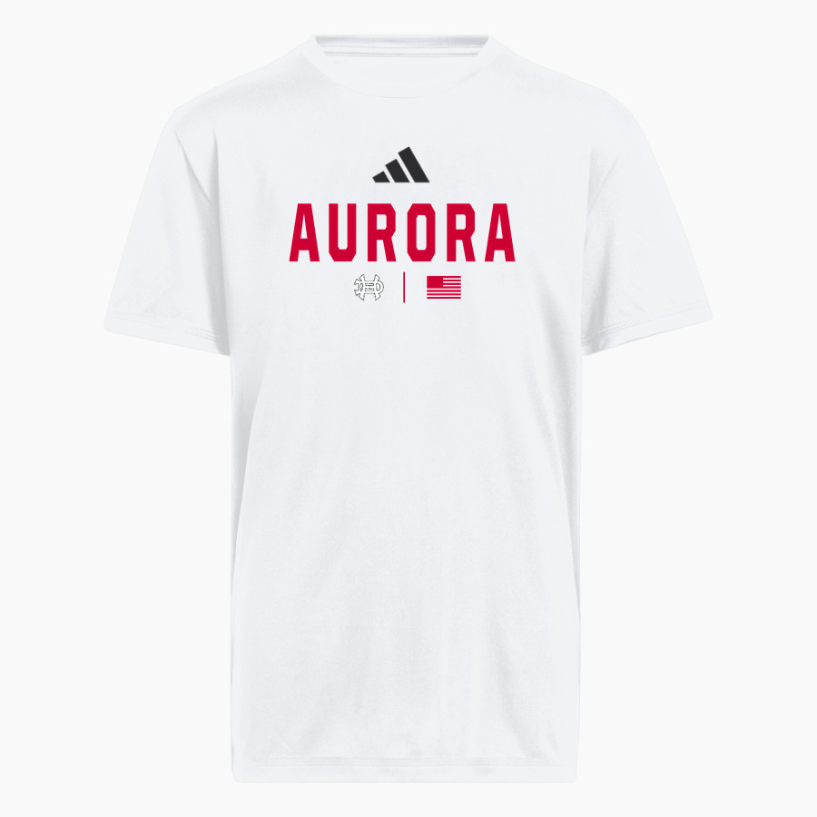 AURORA HIGH SCHOOL HOUN DAWGS <span class="pdp-name-mascot">AURORA HOUN DAWGS</span> adidas Youth Pregame Short Sleeve Tee