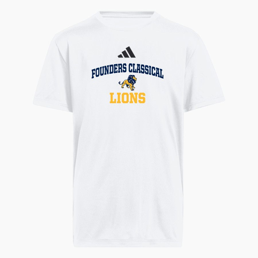 Founders Classical Lions <span class="pdp-name-mascot">Founders Classical Lions</span> adidas Youth Pregame Short Sleeve Tee