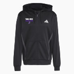 JJC Wolves <span class="pdp-name-mascot">JJC Wolves</span> adidas Men's Game & Go Team Issue Full Zip Hoodie Front Thumbnail
