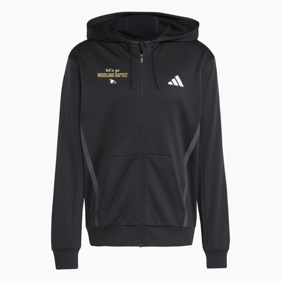 Woodland Baptist Eagles <span class="pdp-name-mascot">Woodland Baptist Christian School Eagles</span> adidas Men's Game & Go Team Issue Full Zip Hoodie