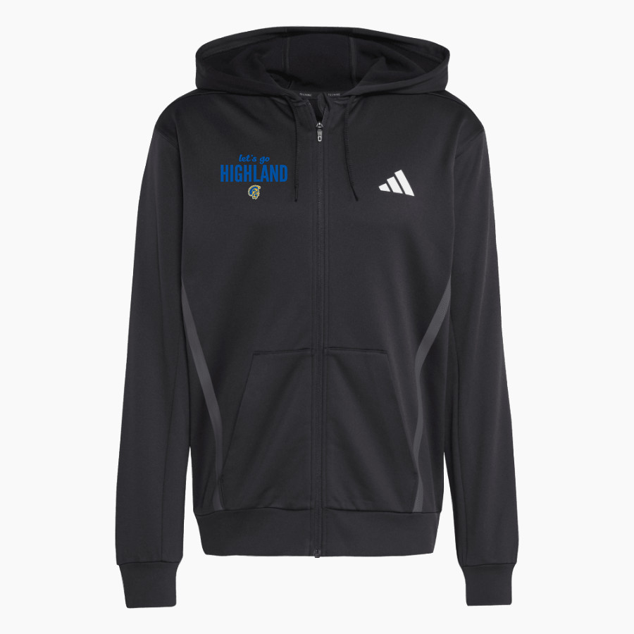 HIGHLAND HIGH SCHOOL TROJANS <span class="pdp-name-mascot">HIGHLAND TROJANS</span> adidas Men's Game & Go Team Issue Full Zip Hoodie