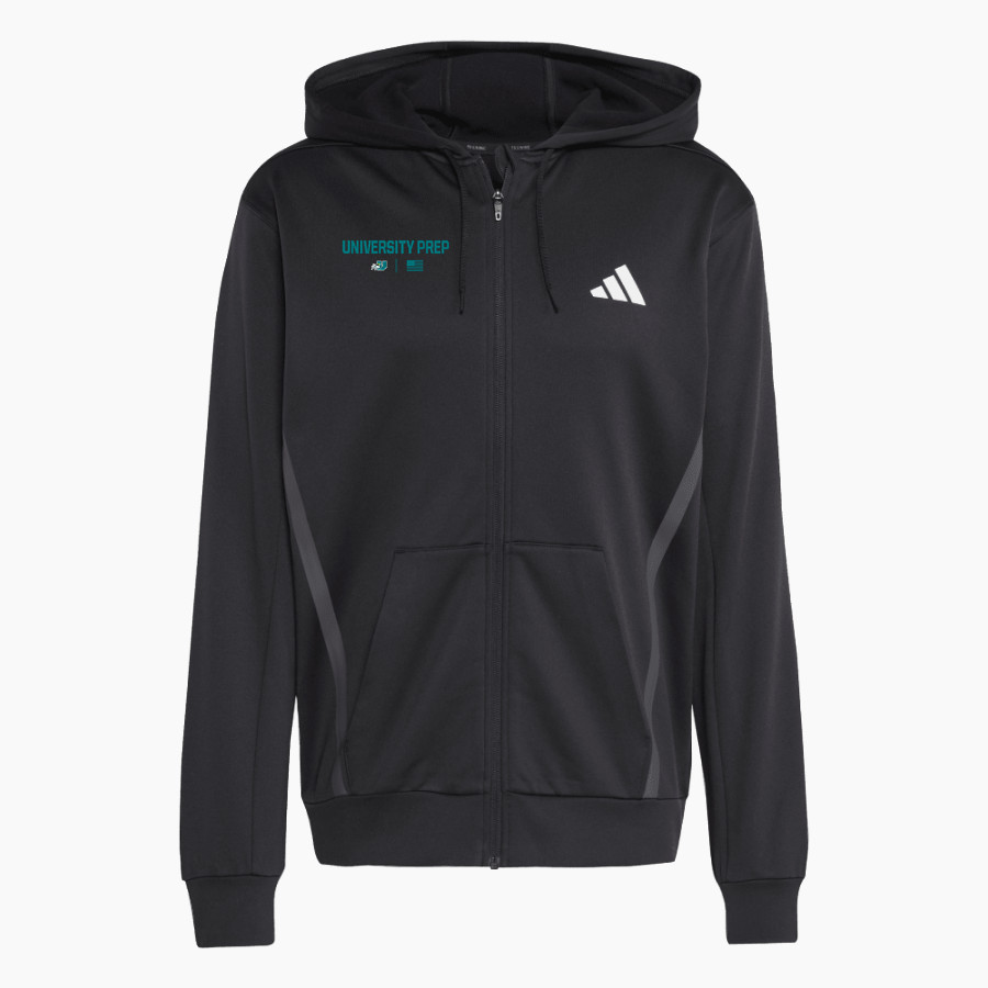 University Prep Mustangs adidas Men's Game & Go Team Issue Full Zip Hoodie