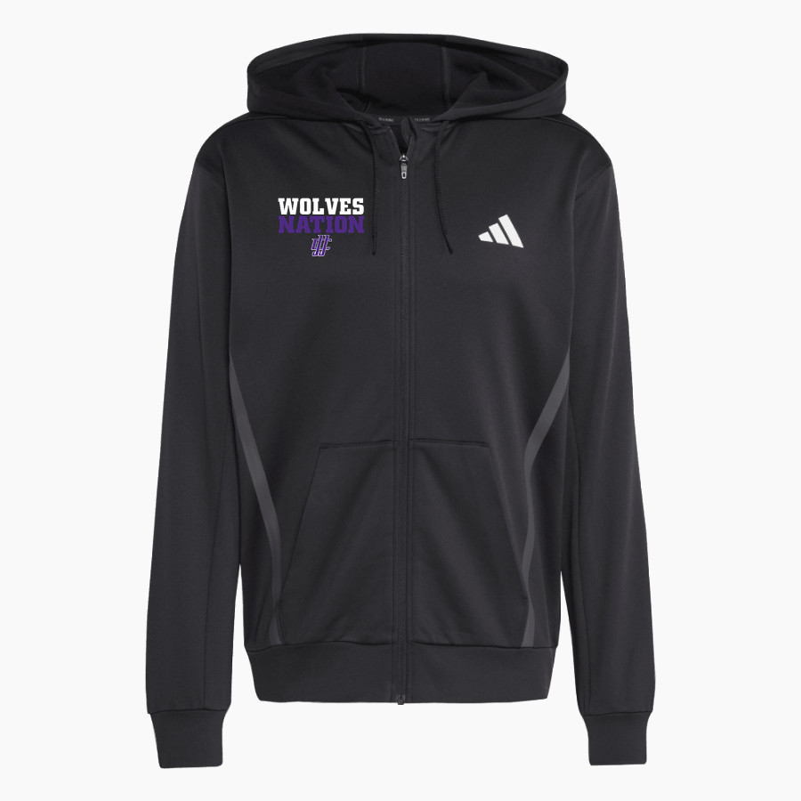 JJC Wolves <span class="pdp-name-mascot">JJC Wolves</span> adidas Men's Game & Go Team Issue Full Zip Hoodie