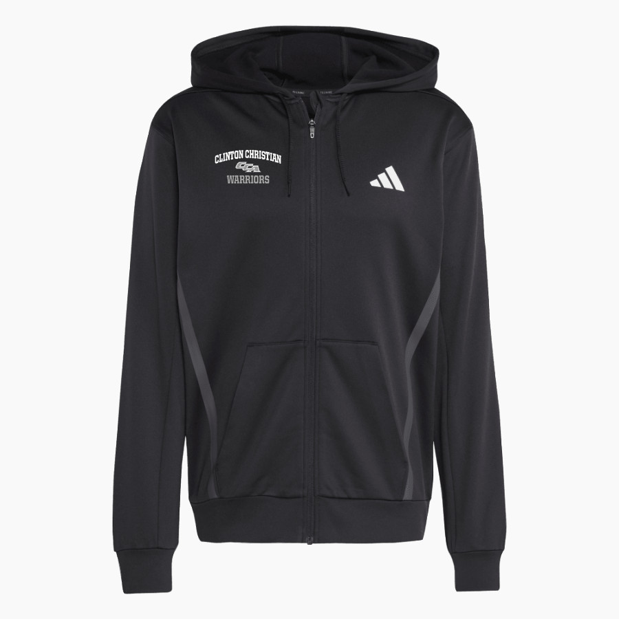 Clinton Christian Warriors adidas Men's Game & Go Team Issue Full Zip Hoodie