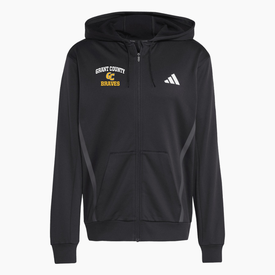 Grant County Braves The Official Online Store <span class="pdp-name-mascot">Grant County Braves</span> adidas Men's Game & Go Team Issue Full Zip Hoodie