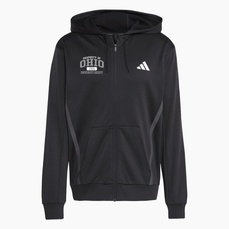 Ohio Bobcats <span class="pdp-name-mascot">Ohio University Hockey Bobcats</span> adidas Men's Game & Go Team Issue Full Zip Hoodie