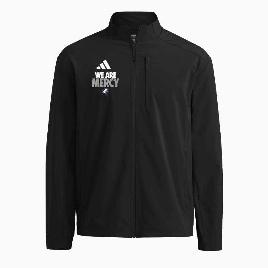 Mercy University Mavericks Online Store adidas Men's Full Zip Woven Travel Jacket