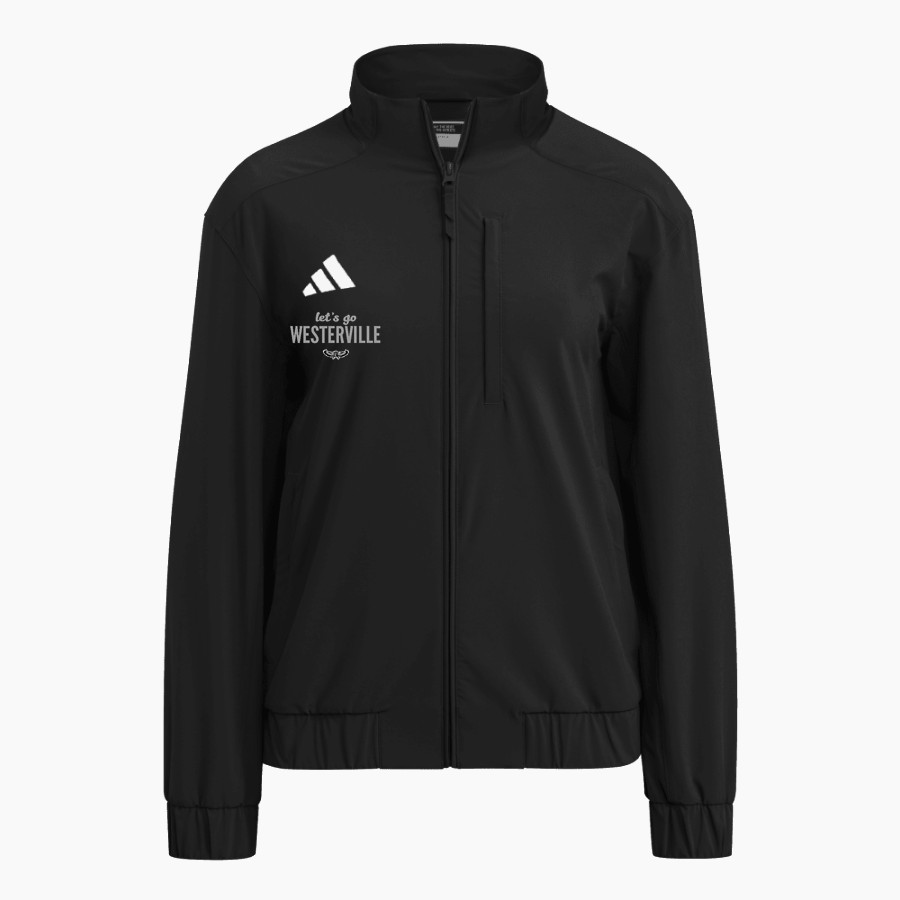 WESTERVILLE CENTRAL WARHAWKS <span class="pdp-name-mascot">WESTERVILLE WARHAWKS</span> adidas Women's Full Zip Woven Travel Jacket