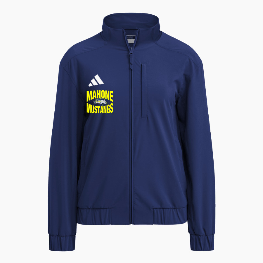 Mahone Mustangs adidas Women's Full Zip Woven Travel Jacket