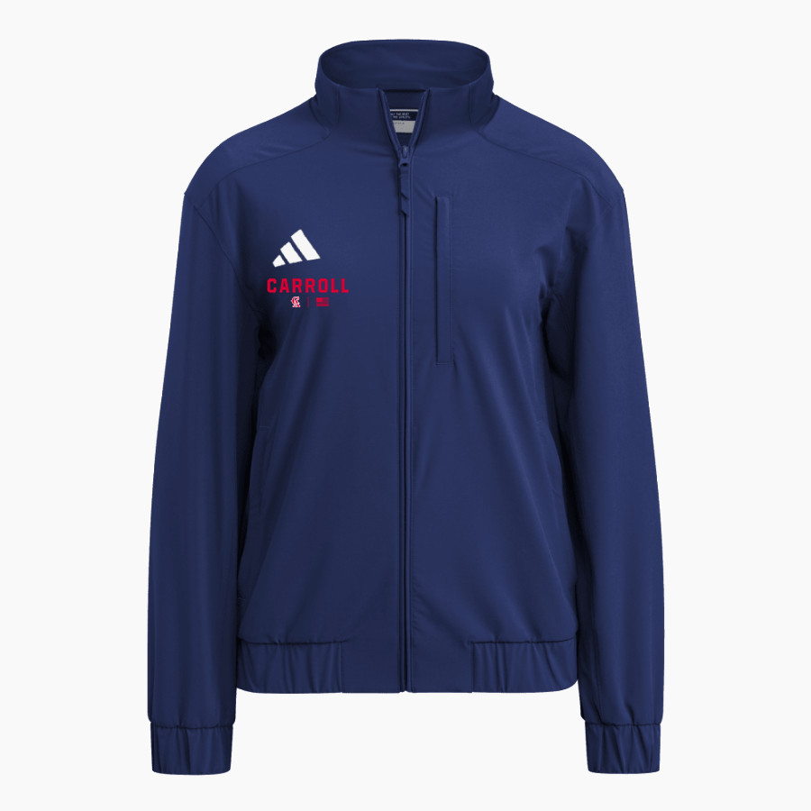 Carroll Rebels adidas Women's Full Zip Woven Travel Jacket