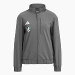 Drew Dragons <span class="pdp-name-mascot">Drew School Dragons</span> adidas Women's Full Zip Woven Travel Jacket Front Thumbnail