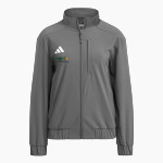Sabot School Sabot School <span class="pdp-name-mascot">STONY POINT SCHOOL</span> adidas Women's Full Zip Woven Travel Jacket Front Thumbnail