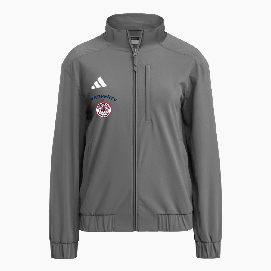 Bureau Of Fire Harrisburg Department <span class="pdp-name-mascot">Bureau Of Fire Harrisburg Department</span> adidas Women's Full Zip Woven Travel Jacket