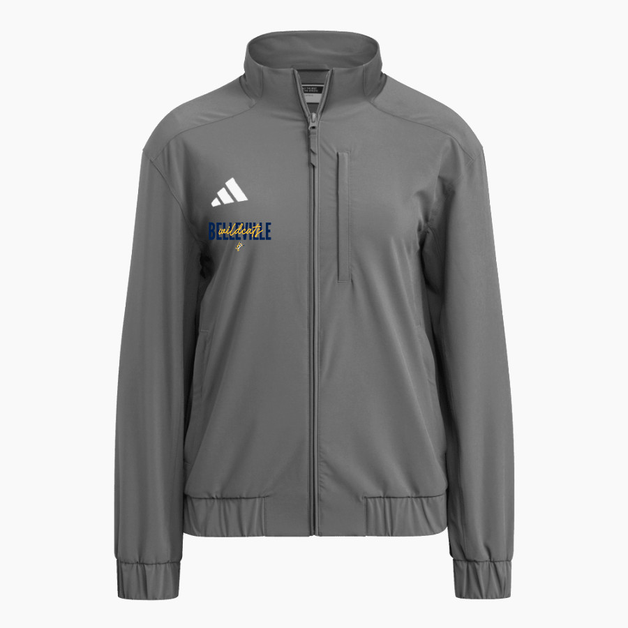 BELLEVILLE HIGH SCHOOL WILDCATS <span class="pdp-name-mascot">BELLEVILLE WILDCATS</span> adidas Women's Full Zip Woven Travel Jacket