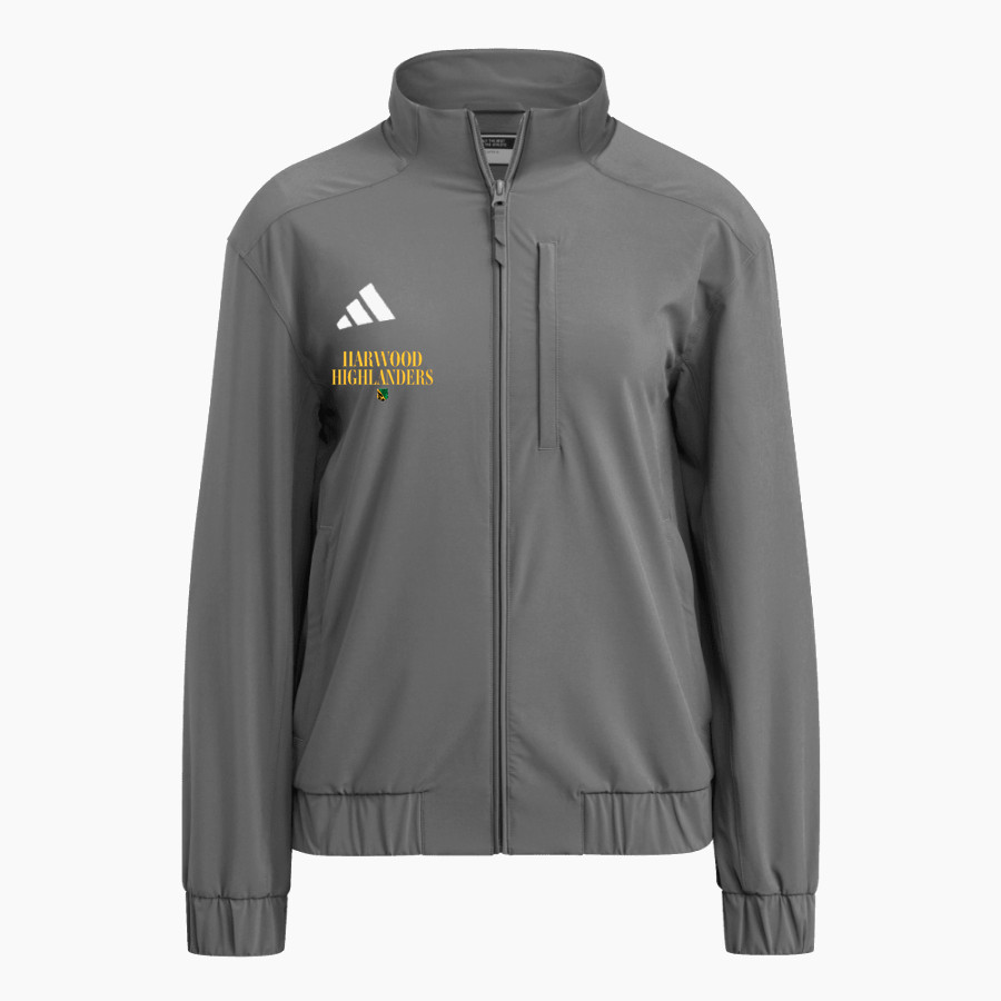 HARWOOD UNION HIGH SCHOOL HIGHLANDERS adidas Women's Full Zip Woven Travel Jacket