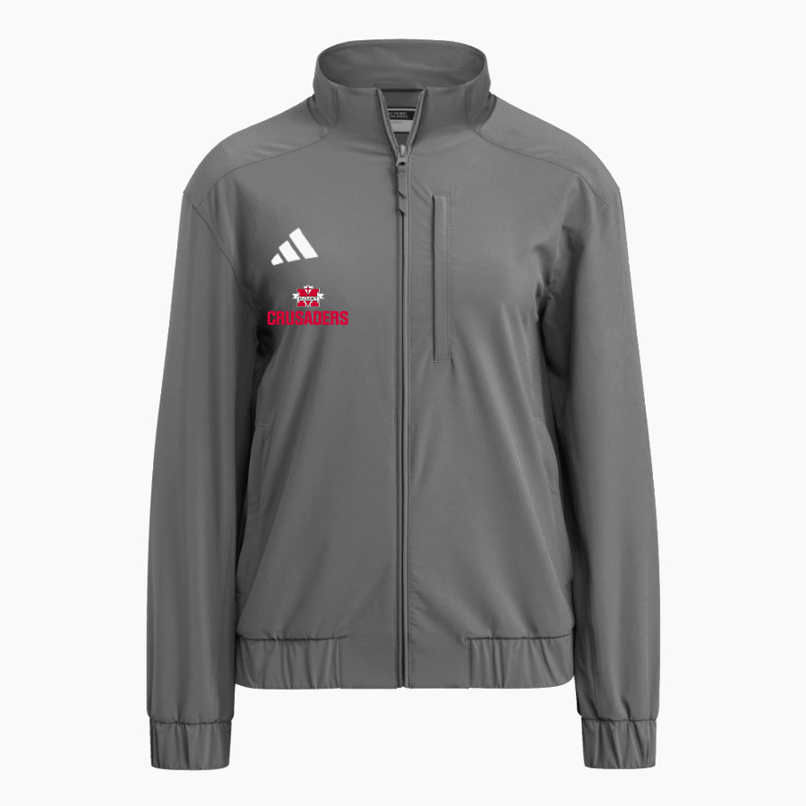 Monsignor McClancy Crusaders <span class="pdp-name-mascot">Monsignor McClancy Crusaders</span> adidas Women's Full Zip Woven Travel Jacket