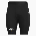 HOMER SENIOR HIGH SCHOOL MARINERS <span class="pdp-name-mascot">HOMER MARINERS</span> adidas Men's TECHFIT Short Tight Front Thumbnail