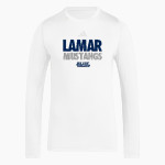Lamar Mustangs adidas Men's TECHFIT Longsleeve T-Shirt Front Thumbnail